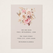 Modern Elegante Boho Blumenkarton (Rückseite)