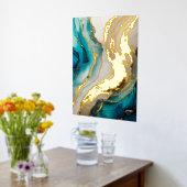 Modern Elegante Chic Agate Gold Foliendrucke (Ablage(Küche))