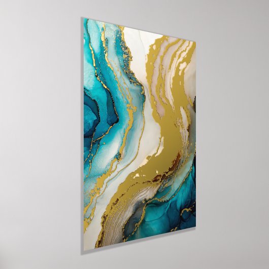 Modern Elegante Chic Agate Gold Foliendrucke (Ablage )