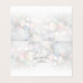 Modern Elegante farbenfrohe Bokeh Danke Karte (Außenseite Aufgefaltet)