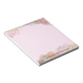 Modern Elegante Feminine Agate Rosa Rosa Gold Notizblock (angewinkelt)