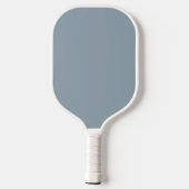 Modern Elegante Feminine Dusty Blue Monogram Name Pickleball Schläger (Rückseite)