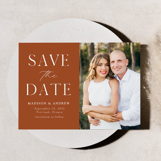Modern Elegante Foto Save The Date