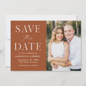 Modern Elegante Foto Save The Date (Vorderseite)