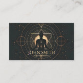 Modern Elegante Gold Chakra Spirituelle Energie Yo Visitenkarte (Vorderseite)