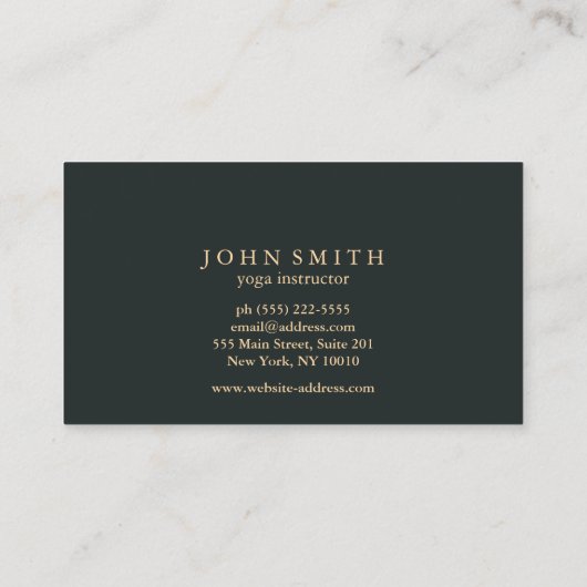 Modern Elegante Gold Chakra Spirituelle Energie Yo Visitenkarte (Rückseite)