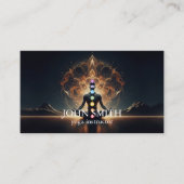Modern Elegante Gold Chakra Spirituelle Energie Yo Visitenkarte (Vorderseite)