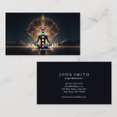 Modern Elegante Gold Chakra Spirituelle Energie Yo Visitenkarte (Vorne/Hinten)