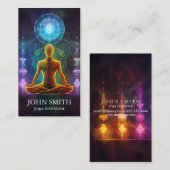 Modern Elegante Gold Chakra Spirituelle Energie Yo Visitenkarte (Vorne/Hinten)