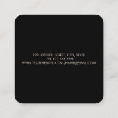 Modern Elegante Gold Circles Gold Lotus Quadratische Visitenkarte (Rückseite)