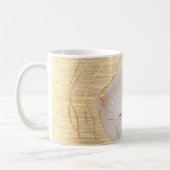 Modern Elegante Gold Glitzer Monogram Script Name Kaffeetasse (Links)