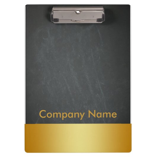 Modern elegante Gold Imitate Foil Company Logo Cli Klemmbrett (Vorderseite)