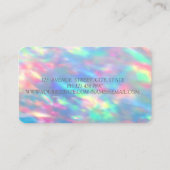 Modern Elegante Iridescent Opal Lotus Visitenkarte (Rückseite)