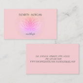 Modern Elegante Lotus Blume Visitenkarte (Vorne/Hinten)