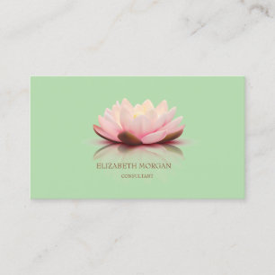 Modern Elegante Lotus Green Visitenkarte