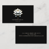 Modern Elegante Lotus Visitenkarte (Vorne/Hinten)