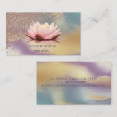 Modern Elegante Lotus Visitenkarte (Vorne/Hinten)