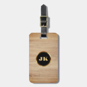 Modern Elegante Masculine mit Monogramm Name Gepäckanhänger (Vorderseite vertikal)