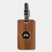 Modern Elegante Masculine mit Monogramm Name Gepäckanhänger (Vorderseite vertikal)