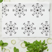 Modern Elegante Snowflake Geschirrtuch (Gefaltet)