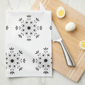 Modern Elegante Snowflake Geschirrtuch (Viertel Falte)