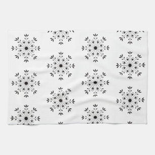 Modern Elegante Snowflake Geschirrtuch