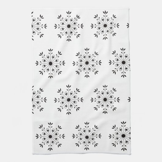 Modern Elegante Snowflake Geschirrtuch (Vertikal)