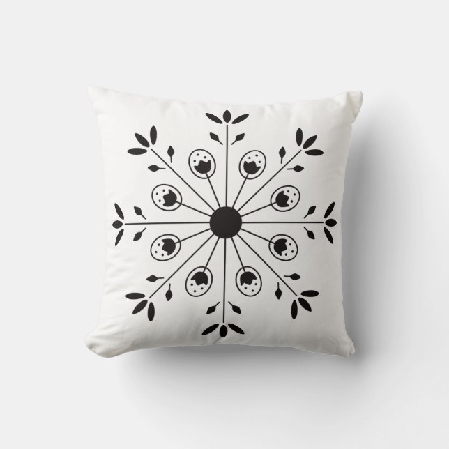 Modern Elegante Snowflake Kissen (Vorderseite)
