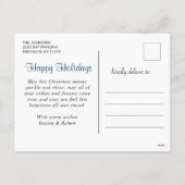 Modern Elegante Snowflake Weihnachten Gruß (Rückseite)