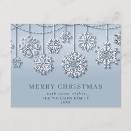 Modern Elegante Snowflake Weihnachten Gruß