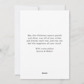 Modern Elegante Snowflake Weihnachten Gruß (Rückseite)