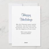 Modern Elegante Snowflake Weihnachten Gruß (Rückseite)