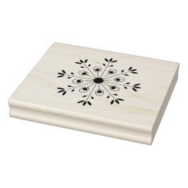 Modern Elegante Snowflake Weihnachten Gummistempel