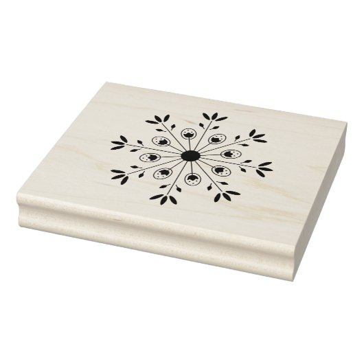 Modern Elegante Snowflake Weihnachten Gummistempel (Stempel)