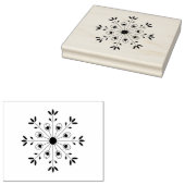 Modern Elegante Snowflake Weihnachten Gummistempel (Stempel)