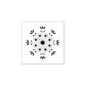 Modern Elegante Snowflake Weihnachten Gummistempel (Prägung)