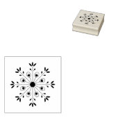 Modern Elegante Snowflake Weihnachten Gummistempel (Stempel)