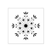 Modern Elegante Snowflake Weihnachten Gummistempel (Prägung)