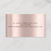 Modern Elegante Stilvolle Diamonds White Lotus Visitenkarte (Rückseite)