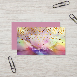 Modern Elegante Stilvolle Gold Glitzer Lotus Visitenkarte