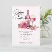 Modern Elegante Watercolor Brautparty Einladung (Stehend Vorderseite)