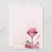 Modern Elegante Watercolor Brautparty Einladung (Rückseite)