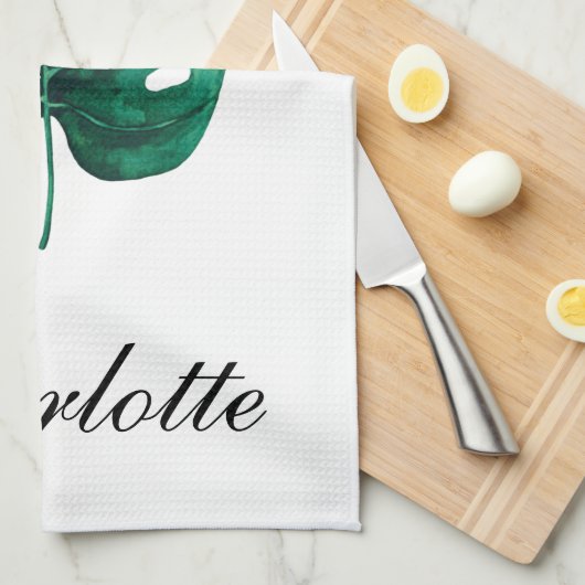 Modern Elegante Watercolor Geschirrtuch (Viertel Falte)