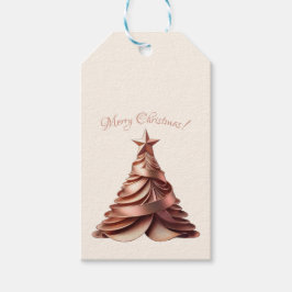 Modern Elegante Weihnachtsbaum-Rose Gold Geschenkanhänger