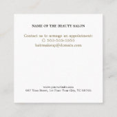 Modern Eleganter Beauty Salon Coupon (Rückseite)