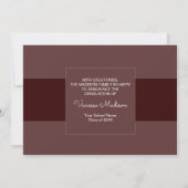 Modern | Eleganter Dusty Rose 2 Foto Abschluss Ankündigung (Rückseite)