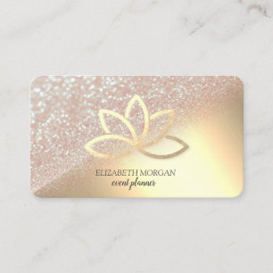 Modern Eleganter Gold Glitzer Bokeh Ombre Gold Lot Visitenkarte
