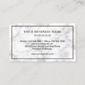 Modern Eleganter Honig aus weißem Marmor Visitenkarte (Rückseite)