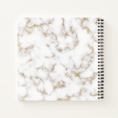 Modern eleganter Name aus weißem Gold - Notebook Notizblock (Rückseite)