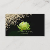 Modern Eleganter stilvoller Gold Diamonds Green Lo Visitenkarte (Vorderseite)